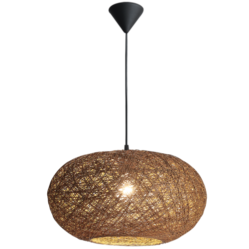 Bright Star Brown Twine Pendant 1X11W ES 500Mm - Superior Electrical
