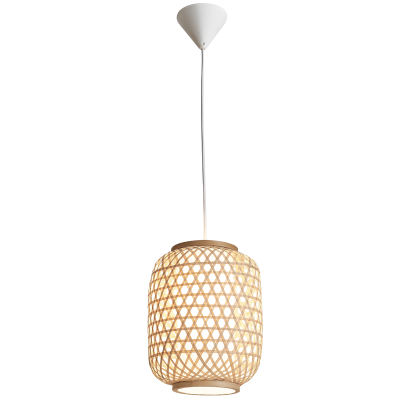 Bright Star Natural Twine Pendant Whiteite Inner 1X11W ES 250Mm - Superior Electrical