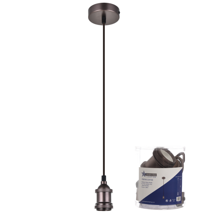 Bright Star Coffee/ Textile Brown Cable 1X60W ES