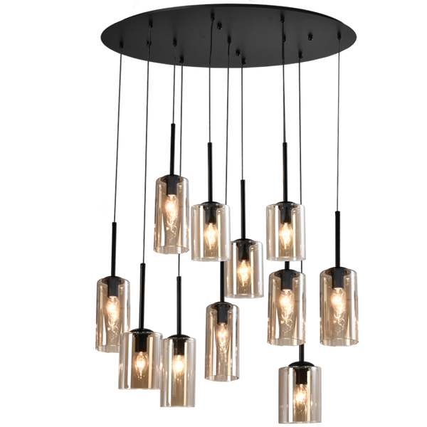 Amber Glass Pendant Light 11-Light Ses/E14
