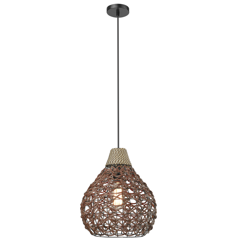 Bright Star Metal Plastic Rope Pendant 1X11W ES 300Mm - Superior Electrical