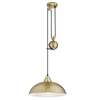 Thumbnail for Bright Star Antique Pendant Inner Whiteite With Pully 1X40W ES - Superior Electrical