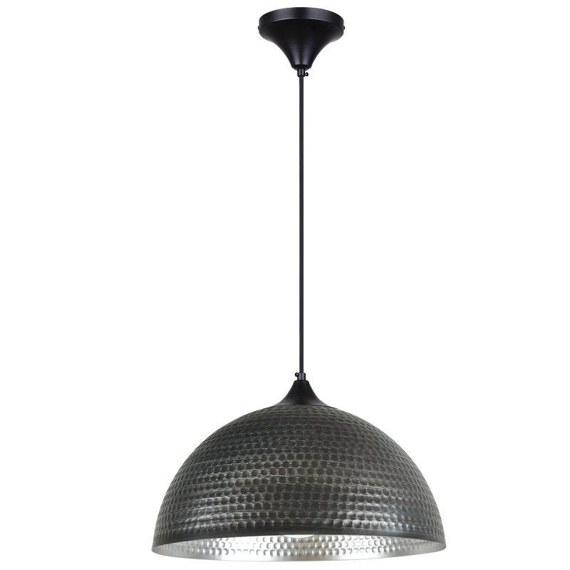 Bright Star Sl/Ant Pendant Hammered Metal Dome 1X40W ES 400Mm - Superior Electrical