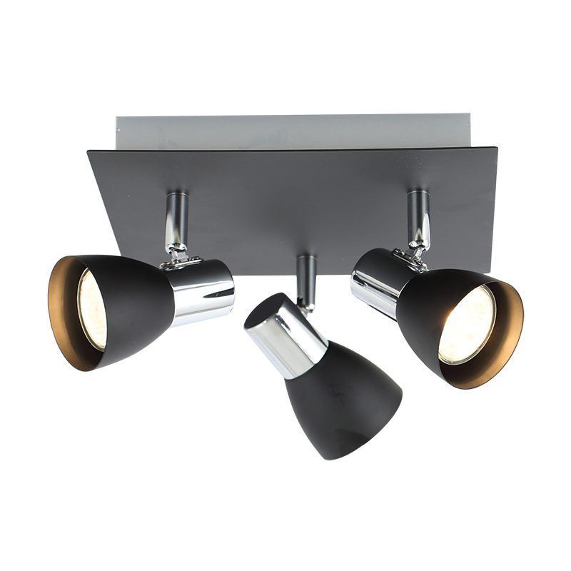 Bright Star Polished Chr&blk Spot 3x50W GU10 Base 230m from Superior Electrical