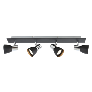 Bright Star Polished Chr&Blk Spot 4X50W GU10 Base 70Mm 560Mm