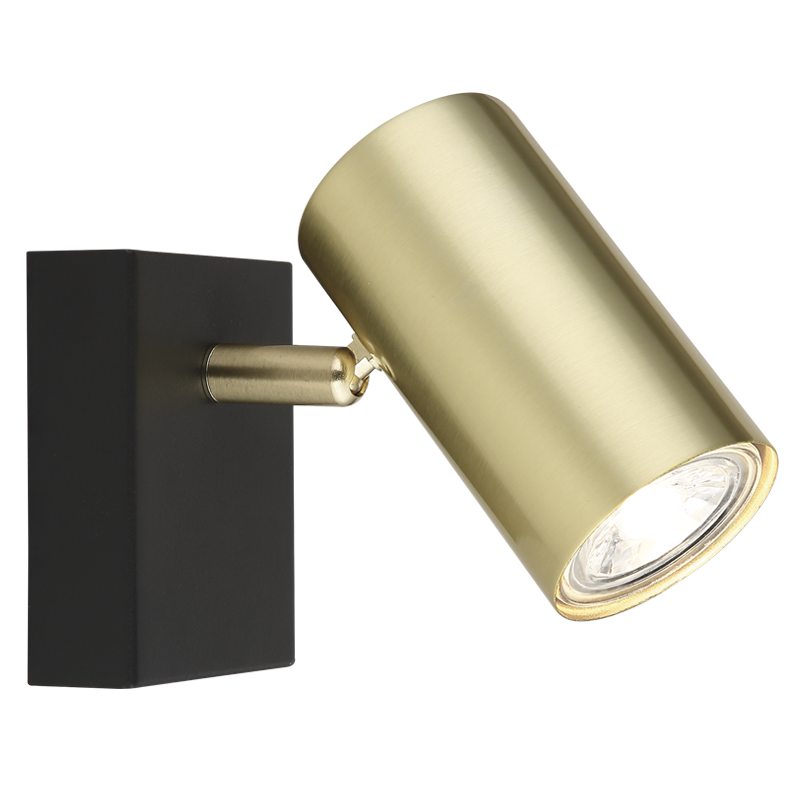 Bright Star Black/Gd-Black Bar Gold Spot 1X50W GU10 90X70Mm