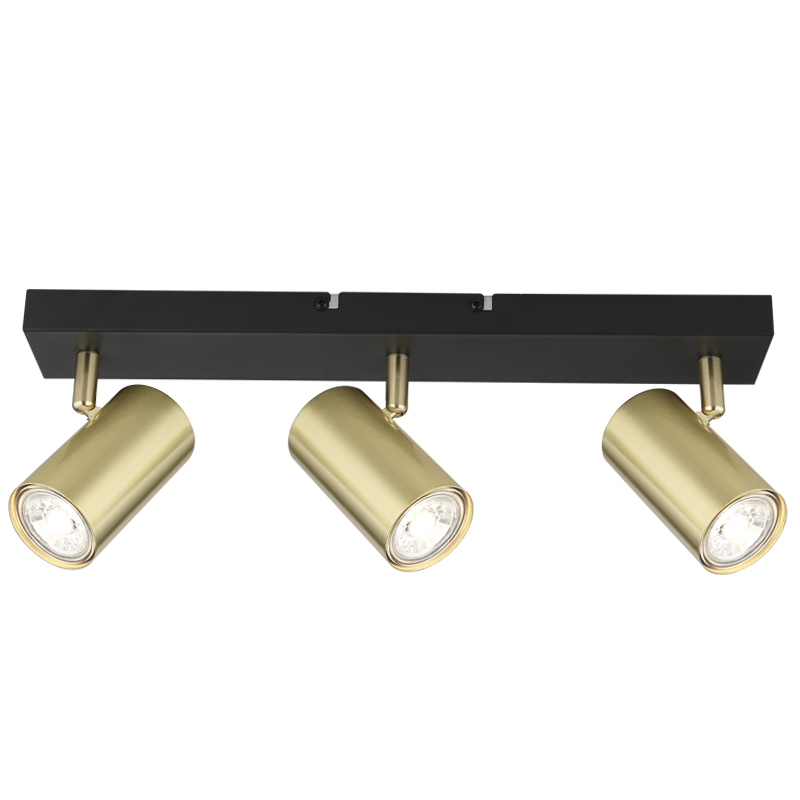 Bright Star Black/Gd-Black Bar Gold Spot 3X50W GU10 410X60Mm