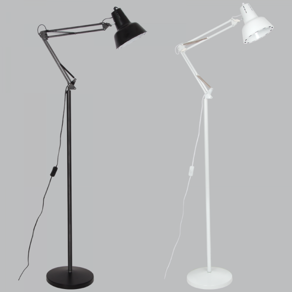 Bright Star Metal Floor Lamp Movable Arms 1X60W ES 1930Mm - Superior Electrical