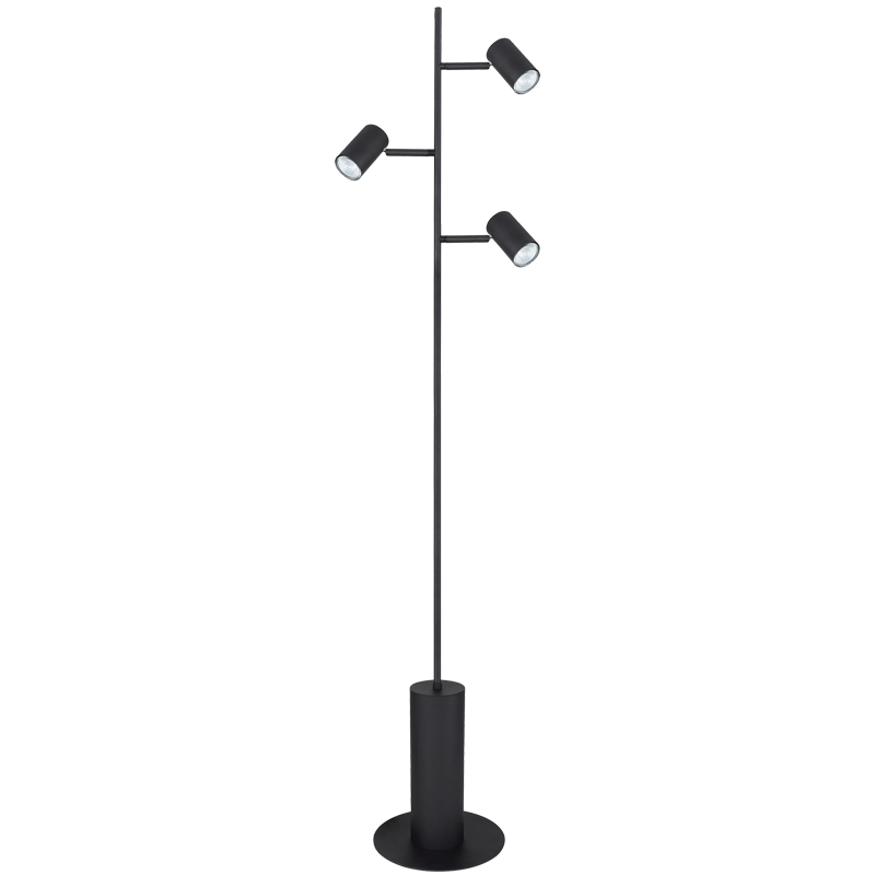 Bright Star Metal Floor Lamp 3 Spots 3Xgu10 Foot Switch 1550Mm - Superior Electrical
