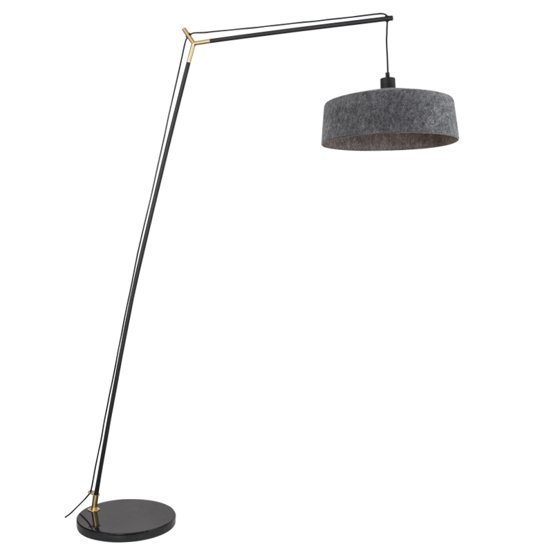 Bright Star Grey Felt Shade Metal&Pet Floor Foot Switch 1X60W