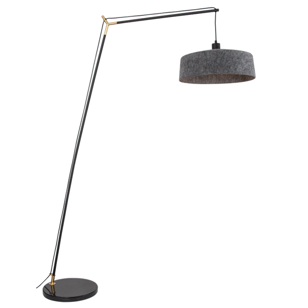 Bright Star Grey Felt Shade Metal&Pet Floor Foot Switch 1X60W