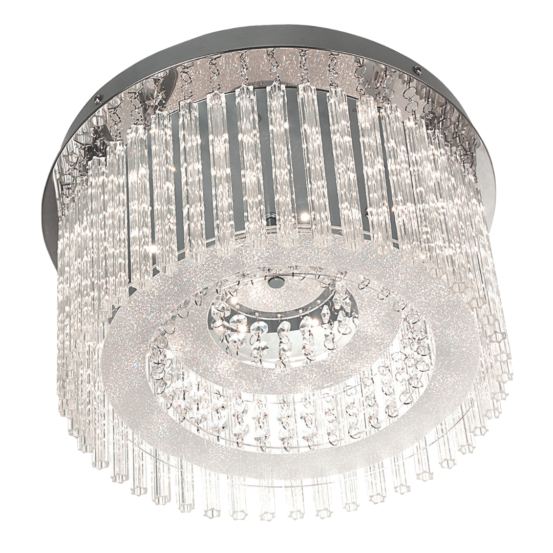 LED Ceiling Fitting with Glass and Acrylic Crystals CF294