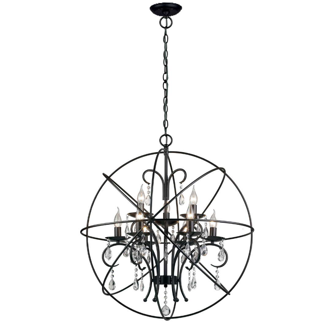 Crystal Pendant Light - Black