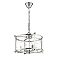 Thumbnail for Polished Chrome Chandelier with Clear Glass