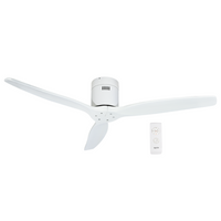 Thumbnail for Solid Wood Ceiling Fan - Satin Nickel & Walnut/ Matte White
