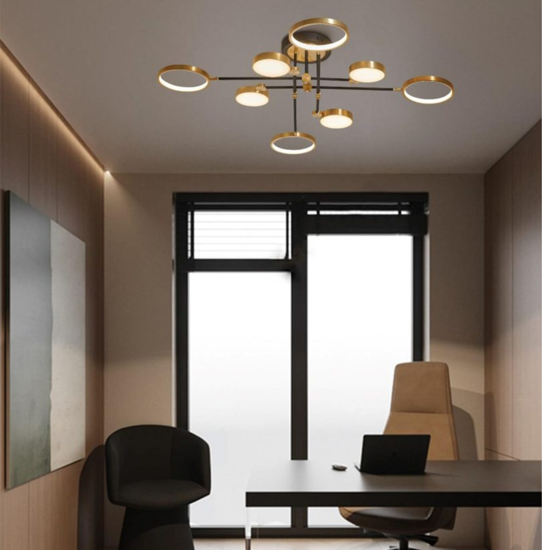 8 Light LED Metal Ceiling Fitting