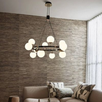 Thumbnail for Metal and Plastic Chandelier with 2.4G Drive Remote Control