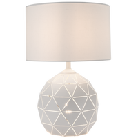 Thumbnail for Bright Star Whiteite Metal Table Lamp With Shade 2X60W ES - Superior Electrical