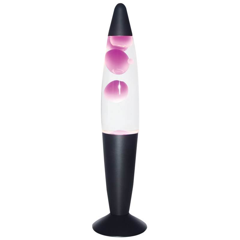 Bright Star Lava Lamp Pink & Clear Matt Blk Base 1X20W R39 SES