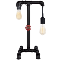 Thumbnail for Bright Star Black Metal Table Lamp 2X60W ES