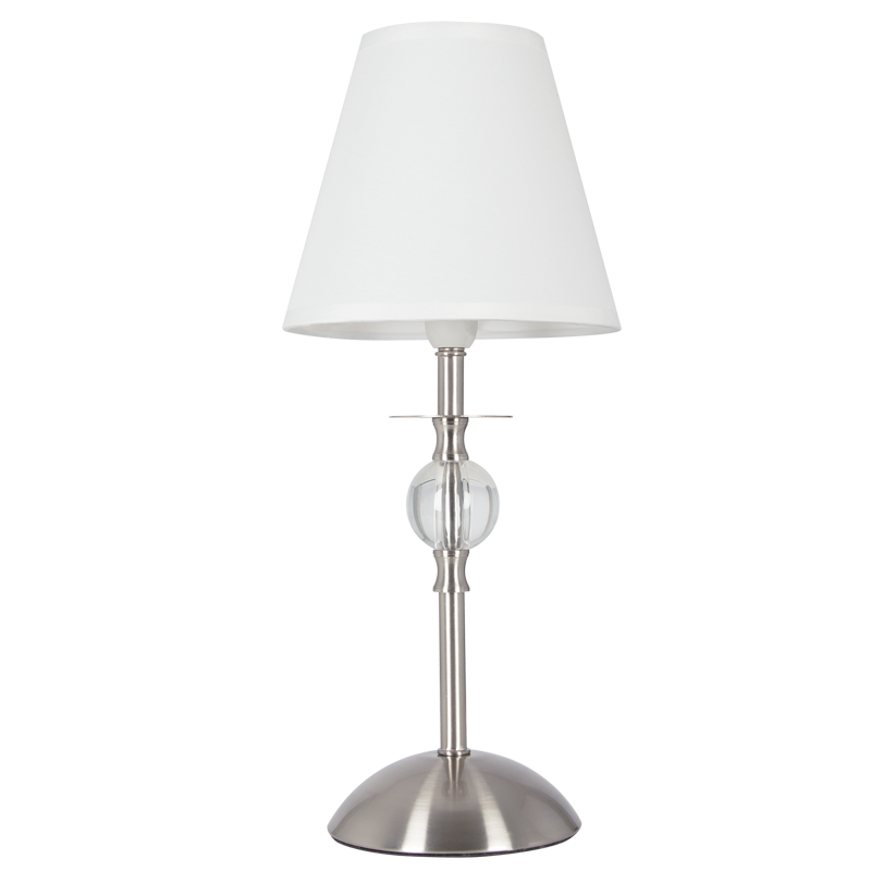 Bright Star Satin Chrome Clear Acrylic White Shade 1X11W SES