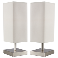 Thumbnail for Bright Star 2 Table Lamps Per Box 1X18W ES Beige Shade