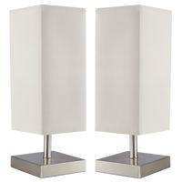 Thumbnail for Bright Star 2 Table Lamps Per Box 1x18W ES Beige Shade from Superior Electrical