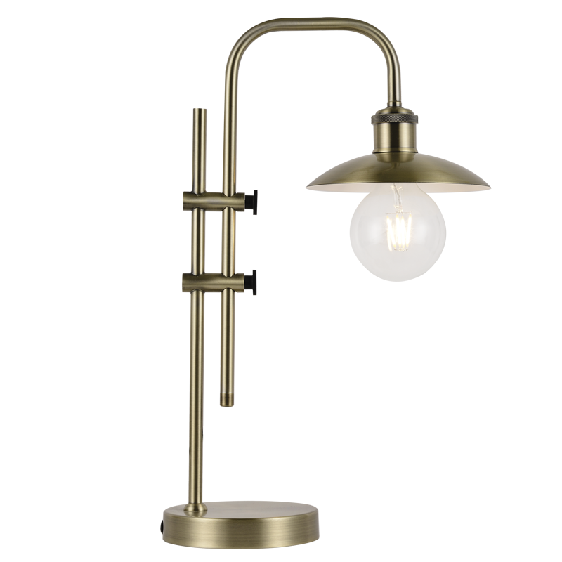Bright Star Antique Metal Table Lamp Adj Height 1X40W ES - Superior Electrical
