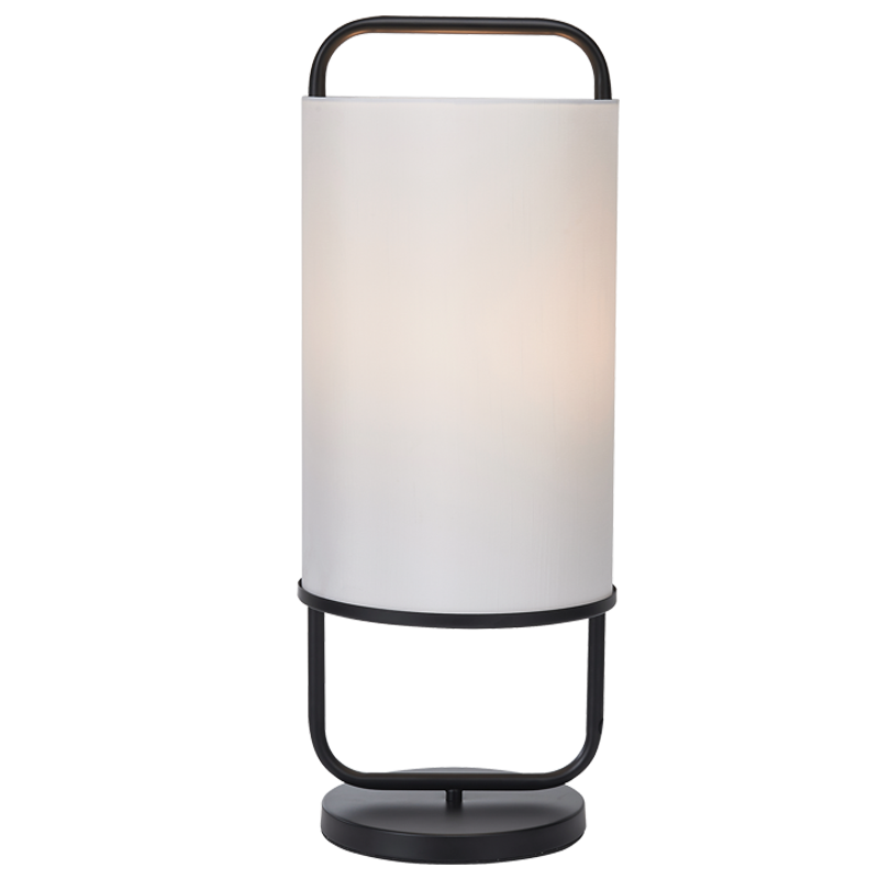 Bright Star Black Metal Whiteiteite Shade Table Lamp 1X40W ES - Superior Electrical