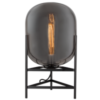 Thumbnail for Bright Star Metal Table Lamp With Smoke Glass 1X40W ES
