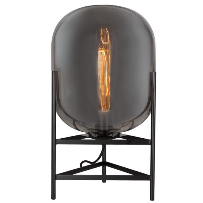 Bright Star Metal Table Lamp With Smoke glass 1x40W ES from Superior Electrical
