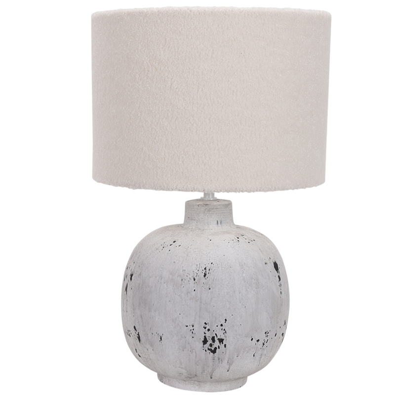 Bright Star Grey Stone Ceramic Base Cream Shade 1X60W ES