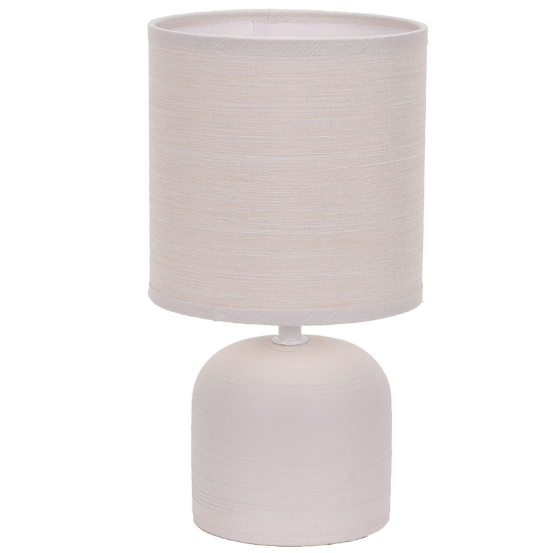 Bright Star Beige Ceramic Base With Fabric Shade 1X40W SES
