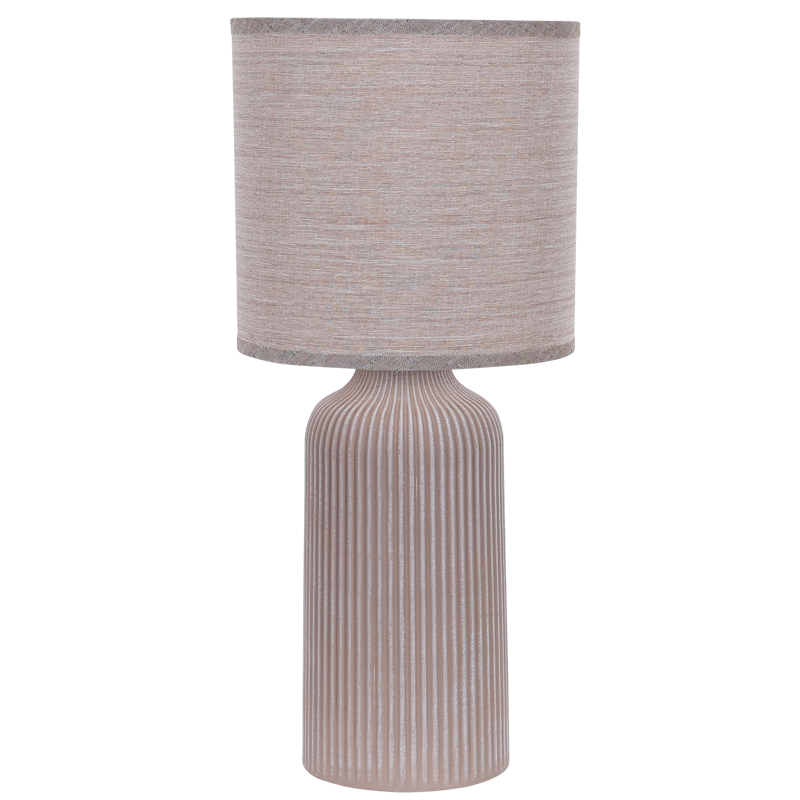 Bright Star Brown Ceramic Base With Fabric Shade 1X60W ES