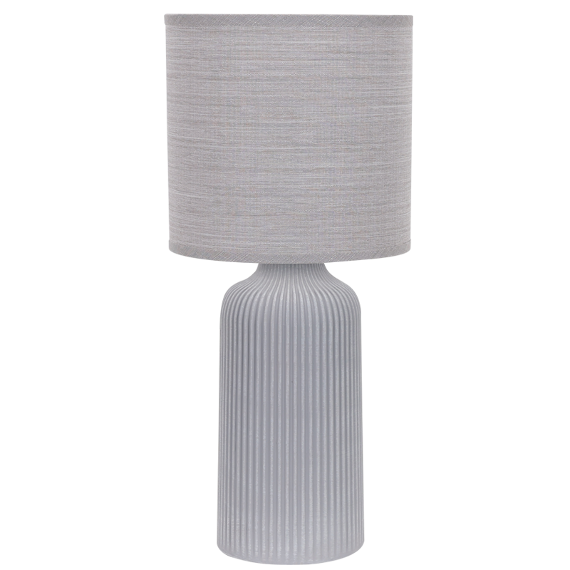 Bright Star Grey Ceramic With Cream Shade 1X60W ES