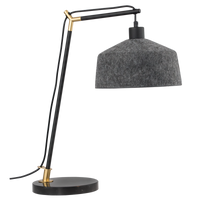 Thumbnail for Bright Star Metal&Pet Table Lamp Marble Base Grey Felt Shade - Superior Electrical