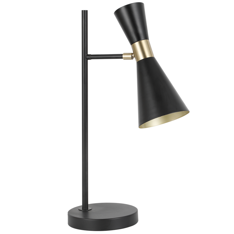 Bright Star Black Metal Table Lamp Moveable Head 1X40W ES