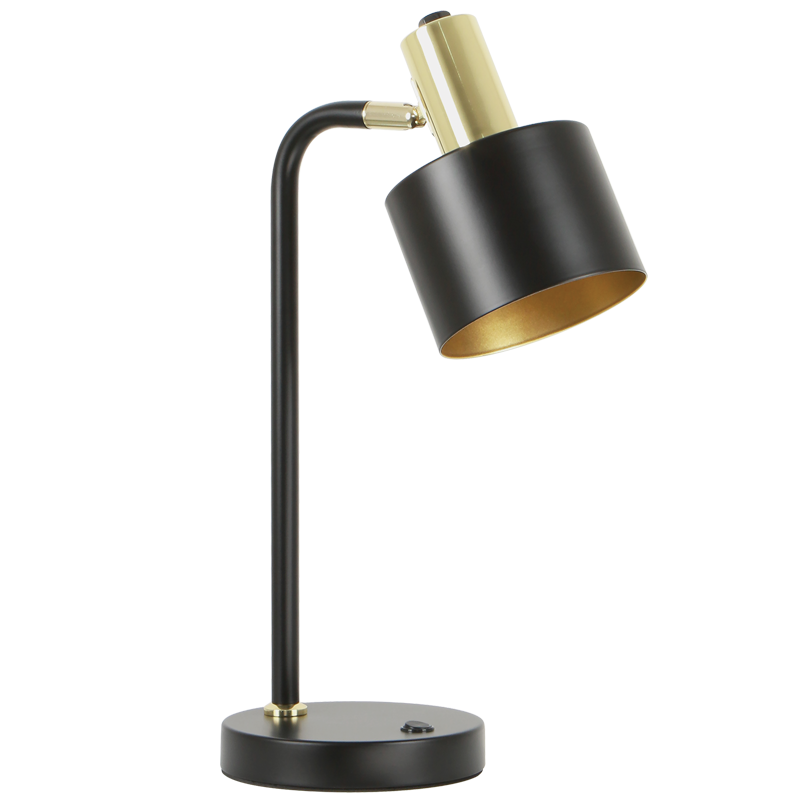 Bright Star Black&Gold With Inner Gold Moveable Head 1X40W ES - Superior Electrical