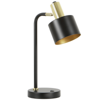 Thumbnail for Bright Star Black&Gold With Inner Gold Moveable Head 1X40W ES - Superior Electrical