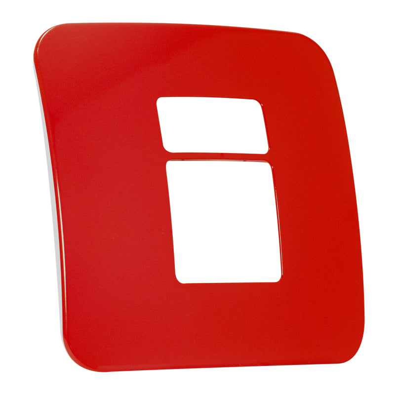 Veti Two Mod Cover Plate, One Single, One Double RD Unsprayed (100mmx100mm)