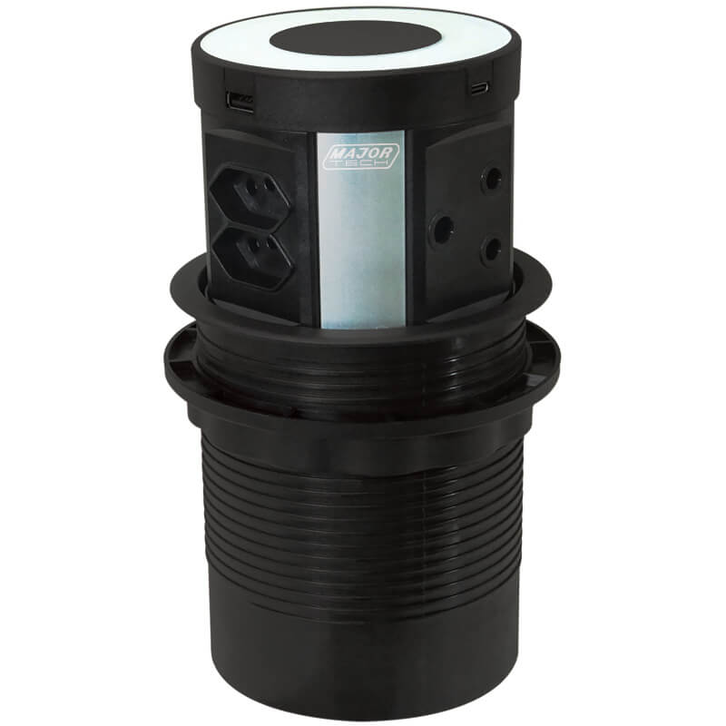 Veti Pop-Up with Wireless, Type-C &Type-A Charging with RSA Sockets (BK)