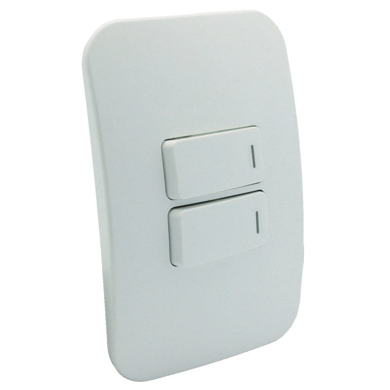 Veti Two Lever One-Way Switch WT (100mmx50mm) Horizontal