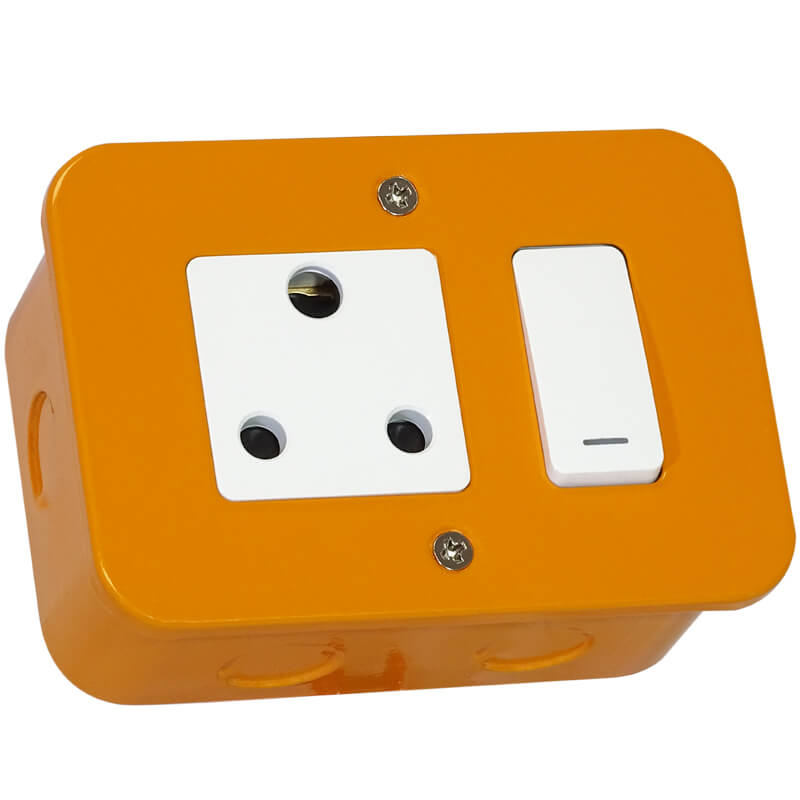 Veti Single RSA Socket AM Industrial / Metal Clad Series (150mmx75mm)