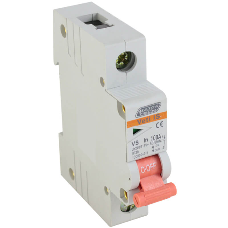 Veti 100A Single Pole Isolator Switch