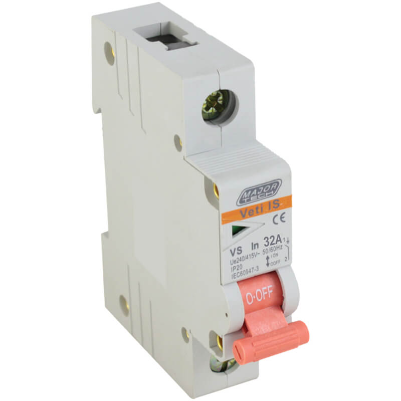 Veti 32A Single Pole Isolator Switch