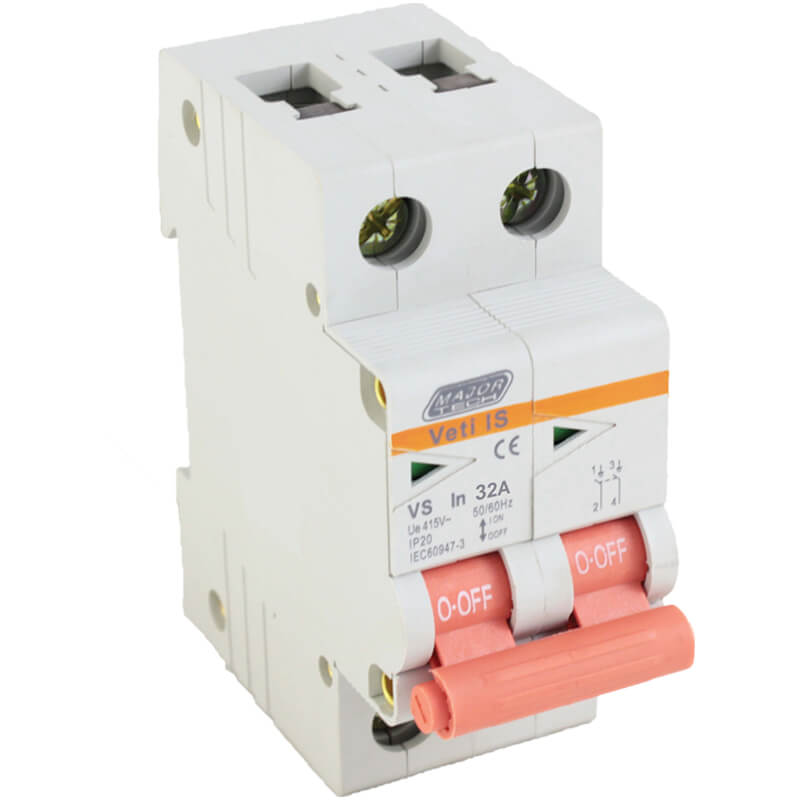 Veti 32A Double Pole Isolator Switch