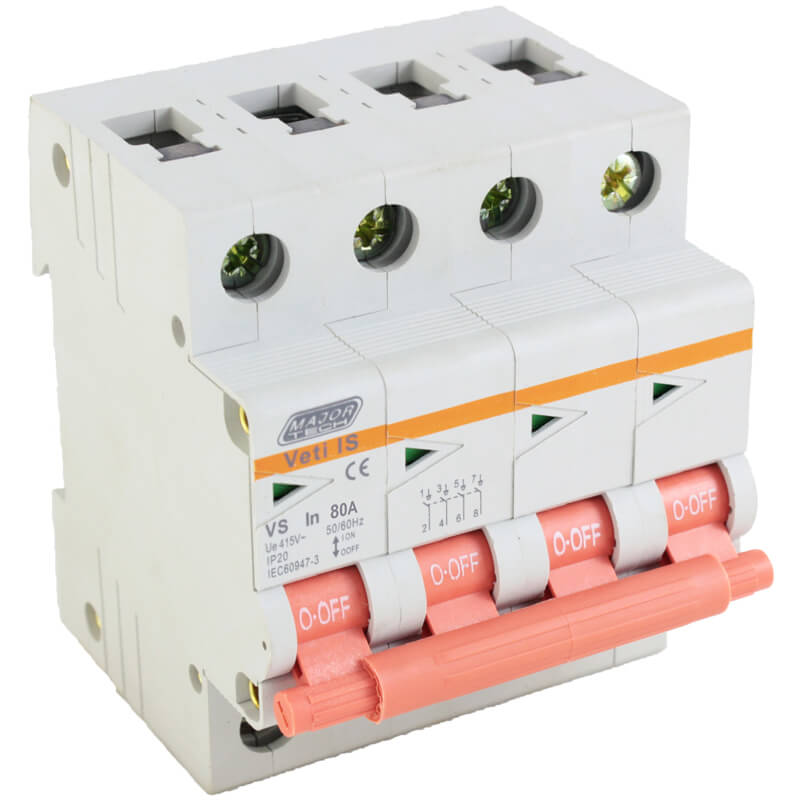 Veti 80A Four Pole Isolator Switch