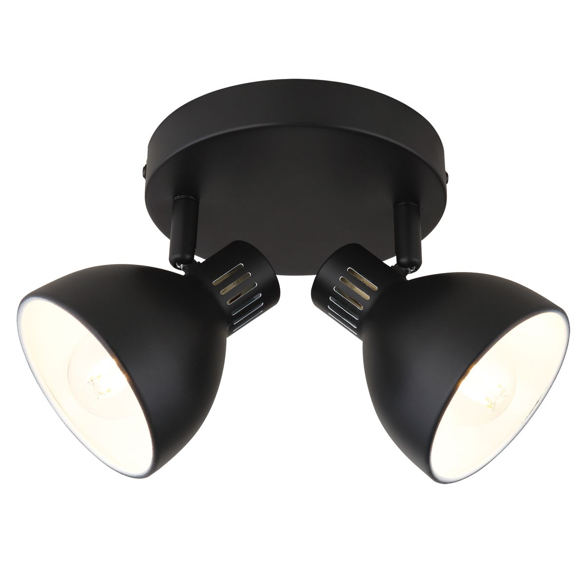 Bright Star Black Metal White Inner Spot 2X40W Ses Base 150Mm