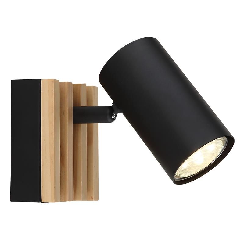 Bright Star Wood Spotlight 1X50W Gu10 Led Base 90X80Mm