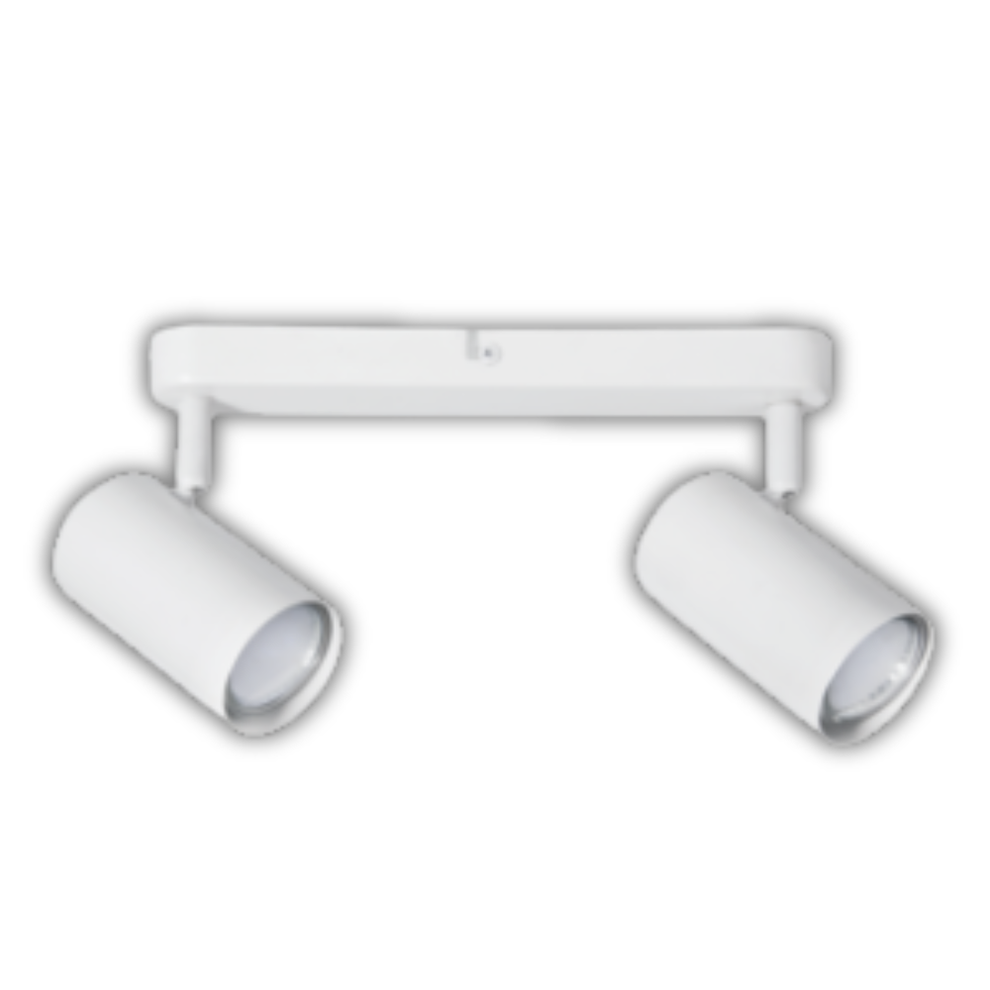 Bright Star Matt White Spotlight 2Xgu10 Base/Bar 255X40Mm